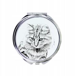 Amerikai macska Bobtail kompakt zsebtükör macskával fényképpel (5055882482616)