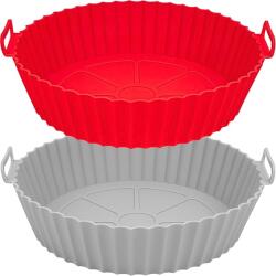 Szilikon Öntőforma Utántöltő Zsírmentes Olajsütőhöz 2 Db Piros-szürke (6913465753906)