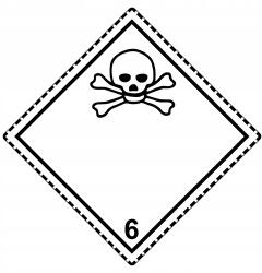 Print&Stick Etikett 100x100mm Adr 6.1 Mérgező anyagok