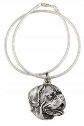 Art-Dog Bordeaux-i kutya nyaklánc kutyával, medál ezüst kígyó láncon (5906111282326)