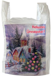 Globál Pack 28x50/13 Ingvállas bevásárlótáska (szatyor) karácsonyi nyomattal