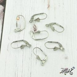  Orvosi fém kagylós, francia kapcsos fülbevaló alap (1 pár)