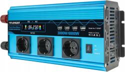 Yinleader feszültség átalakító 3000W/ 6000W 3 aljzat 4xUSB