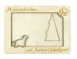 Art-Dog Amerikai cocker spániel gravírozott képkeret kutyával, kutya neve (5906111216024)