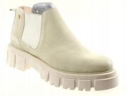 Simen 5029A Bokacsizma, homok, Size 36, természetes nubuk bőr, 4cm sarok (5029A)