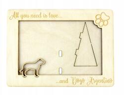 Art-Dog Argentin dog gravírozott képkeret kutyával, kutya neve (5906111216192)