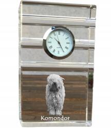 Art-Dog Komondor kristály asztali karóra kutyával, saját fotóval, ajándéktárgy (5060381108257)