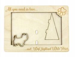 Art-Dog West Highland White terrier gravírozott képkeret kutyával, kutya neve (5906111216321)