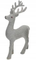 DEKO Rénszarvas Velúr Álló Figura Karácsonyi Dekoráció Nád (4907982063541)