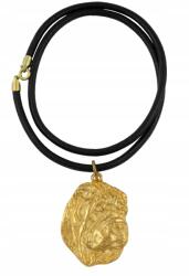 Art-Dog Shar Pei aranyozott kutya nyaklánc, szíjas medál (5906111285716)