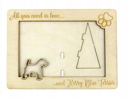 Art-Dog Kerry Blue terrier gravírozott képkeret kutyával, kutya neve (5906111215768)