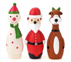 Chiwava 3 db-os kis karácsonyi sípoló rágójáték kutyáknak szuper szórakozás