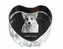 Art-Dog Pembroke Welsh Corgi kristály szív, dísz, kutya fénykép ajándéktárgy (5055882445390)