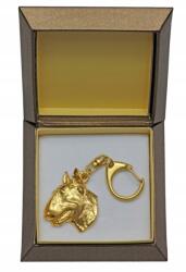 Art-Dog Bulterier aranyozott kutya kulcstartó díszdobozban, kulcstartó (5906111205196)