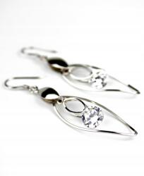 Ezüst függő fülbevaló Elipse F029