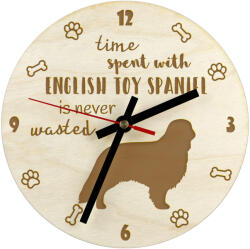 Art-Dog King Charles spániel gravírozott kutyaóra, átmérő 30 cm, kutya neve (5055882401440)