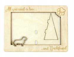 Art-Dog Tacskó durva szőrű gravírozott képkeret kutyával, kutya neve (5906111215645)