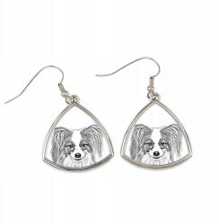 Art-Dog Papillon háromszög alakú lógós fülbevaló kutyával, fényképpel, személyre szabható (5055882475441)