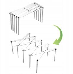 Összecsukható Fedőtartó Állvány Rozsdamentes Acélból 2 Db 38 CM (9456-22)