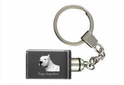 Art-Dog Argentin kutya kristály kulcstartó kutya kulcstartó fényképpel (5055882427174)