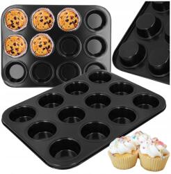 Muffin Forma Muffin Sütőlap 12 db-os tapadásmentes (Forma do muffinek do pieczenia babeczki x12)