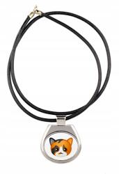 Art-Dog Kaliko macska medál szíjjal, aranyos macskával, nyaklánc (5056739254417)