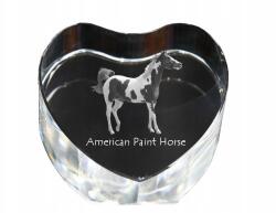 Art-Dog Ló American Paint kristály szív fényképpel, asztali dekoráció (5055882446960)