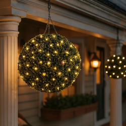 Deconline Garden Óriás buxus gömb napelemes világítással 35 cm 100 LED IP44 (CZ6540010-DD38463)
