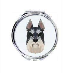  Schnauzer, Schnauzer kompakt zsebtükör geometrikus kutyával (5056739226100)