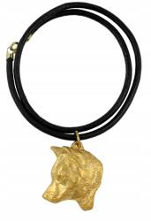 Art-Dog Shiba Inu aranyozott kutya nyaklánc, szíjas medál (5906111286379)