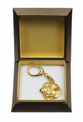 Art-Dog Mopsz, Pug aranyozott kutya kulcstartó díszdobozban, kulcstartó (5906111204687)