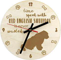 Art-Dog Óangol juhászkutya gravírozott kutyaóra, átmérő 30 cm, kutya neve (5055882400870)