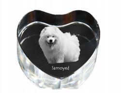 Art-Dog Samojed Samoyed kristály szív, dísz, kutya fénykép ajándéktárgy (5055882444881)