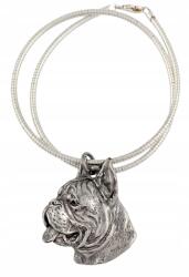 Art-Dog Boxer nyaklánc kutyával, medál ezüst kígyó láncon (5906111282159)
