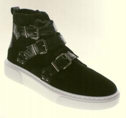 Simen 3949A bokacsizma, fekete, Size 39, természetes nubuk bőr (3949A)