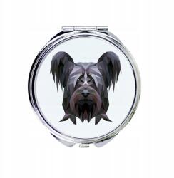Skye Terrier kompakt zsebtükör geometrikus kutyával (5056739225813)
