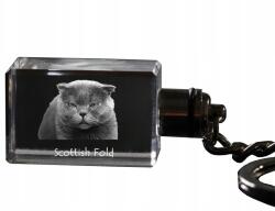 Art-Dog Skót macska lógó kristály kulcstartó macska kulcstartó fényképpel (5055882428690)