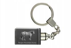 Art-Dog Baszk hegyi ló kristály kulcstartó fényképes világító kulcstartó (5055882429277)