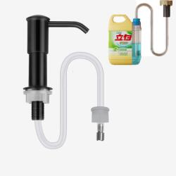  Adagoló Mosogatószerhez, Szappanadagoló Mosogatóhoz, Konyhai Mosogatóhoz, Fekete (Dozownik Podajnik mydła płynu do naczyń)
