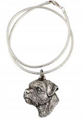 Art-Dog Border terrier nyaklánc kutyával, medál ezüst kígyó láncon (5906111282807)