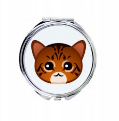 Macska toyger kompakt zsebtükör macskával, aranyos grafikával (5056739254905)