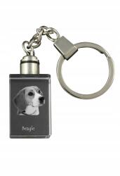 Art-Dog Beagle kristály kulcstartó kutya kulcstartó fényképpel megvilágított (5055882426504)