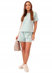 Kesi Sötét menta színű Punto női szett rövidnadrággal és laza felsővel (5907302841322)