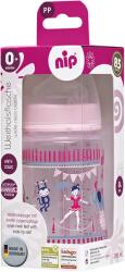 Nip Rózsaszín Cumisüveg Lányoknak 0+ Hónapos Kortól, Antikólikás, 260 ML Nip (555456)