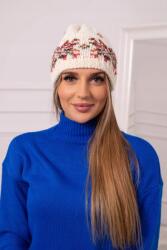 Kesi Firenze női sapka K350 ecru+piros