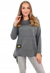 Kesi Hosszú hátú, kapucnis pulóver, grafit