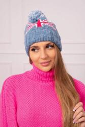 Kesi Elizabeth K386 női pomponos sapka, farmer