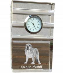  Masztiff spanyol kristály asztali karóra kutyával, saját fotóval (5060381108332)