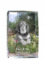 Art-Dog Black and tan coonhound I. kép a kristályban lévő kutyáról, ajándéktárgy, trófea (5055882466937)
