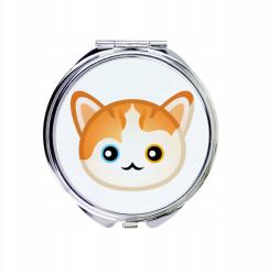 Török macska kisteherautó kompakt zsebtükör macskával, aranyos grafikával (5056739254943)